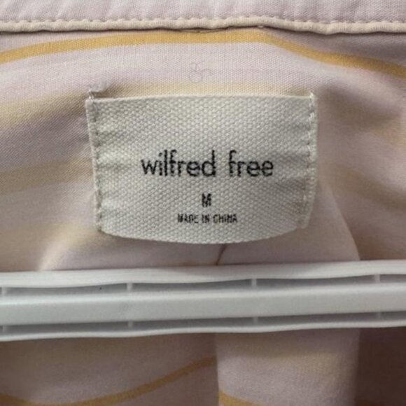 Aritzia Wilfred Free pinstriped relaxed button up shirt women's size M - Picture 8 of 9